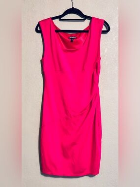 Express Hot Pink Side Ruched Dress